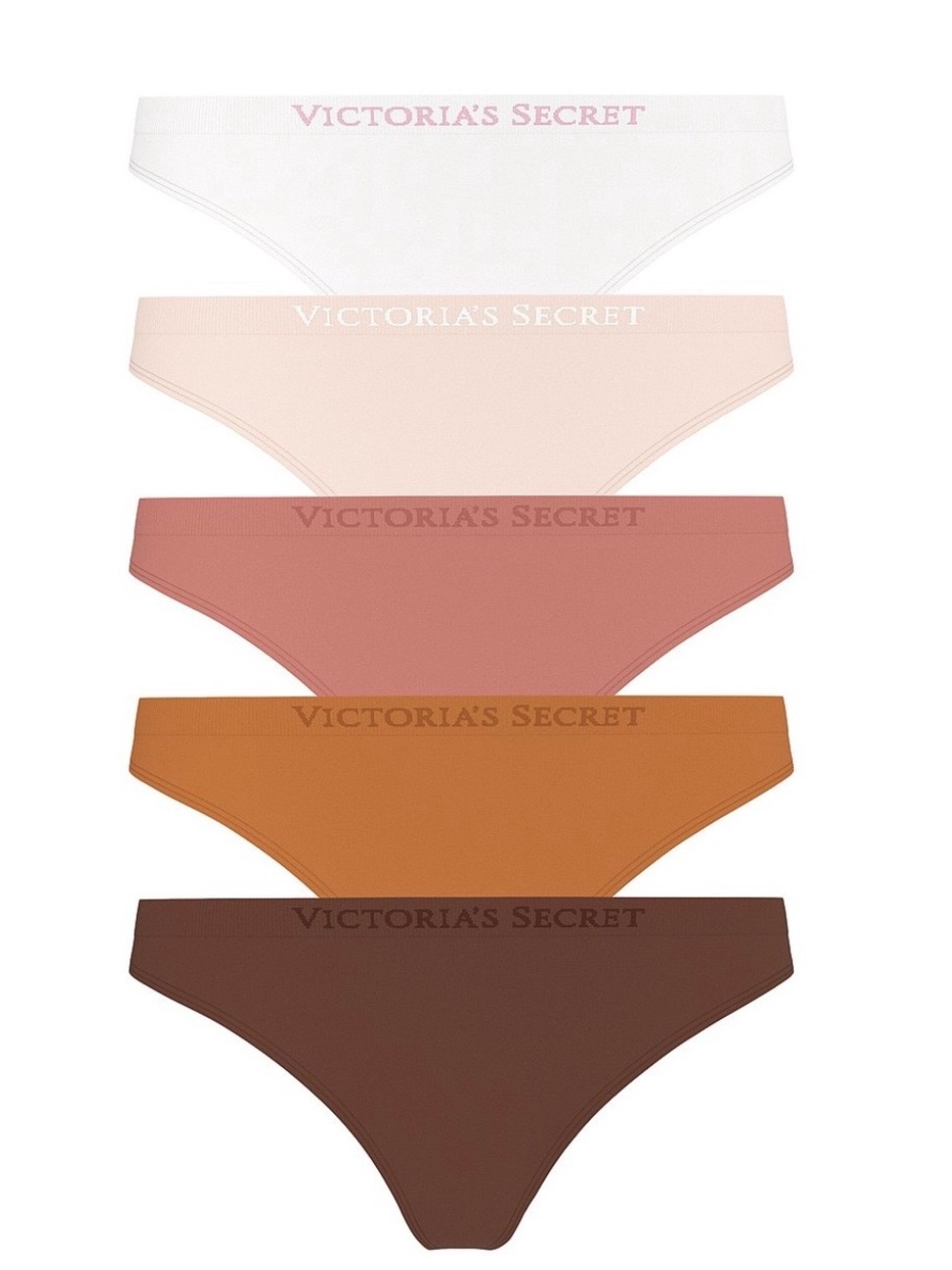 Victoria Secret 5-Pack Seamless Thong Panties